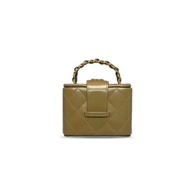 CHANEL MINI SQUARE VANITY ANTIQUE GOLD HARDWARE A2227 (11*9.5*8.5cm)